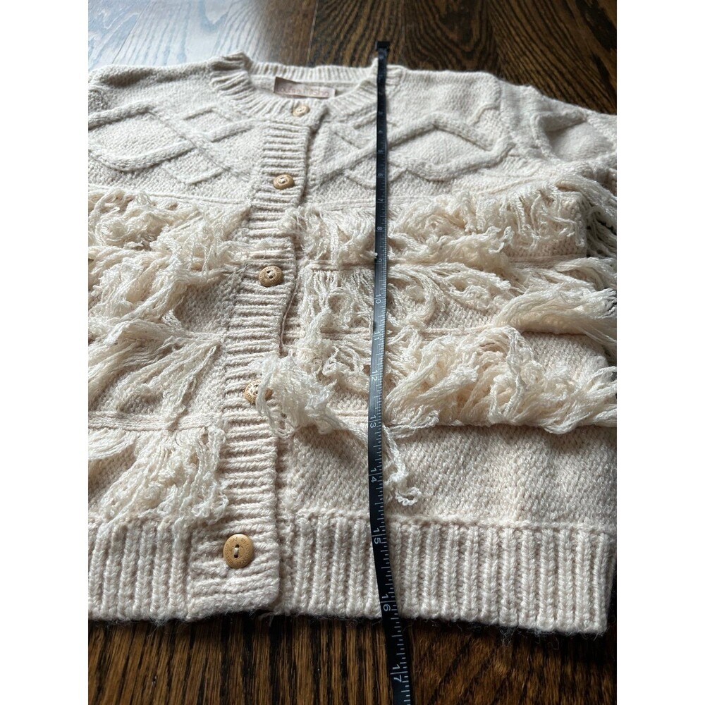 Louise Misha Fringe Cable Cardigan (3-4Y) - Picture 5 of 9